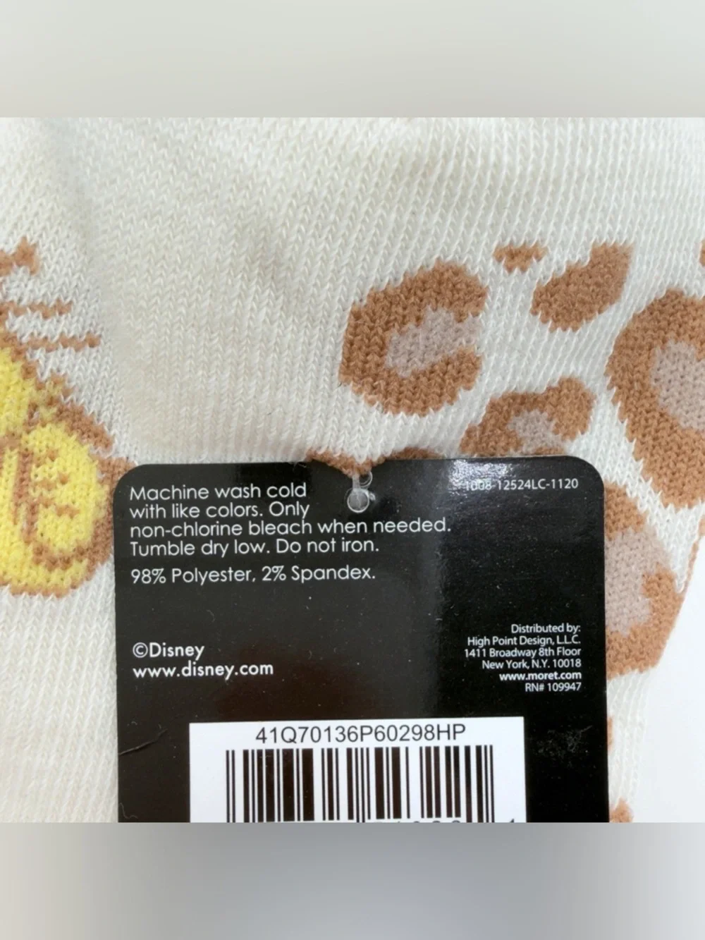 Disney The Lion King Women’s No Show Socks Simba Timon and Pumba Animal Print